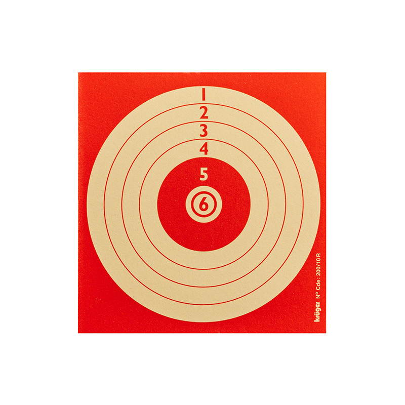 Cibles carton rouges 10x10 cm par 100 - TOM-Airgun