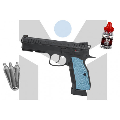 Pack Pistolet CZ Shadow 2 Full métal 4.5mm CO2 ASG