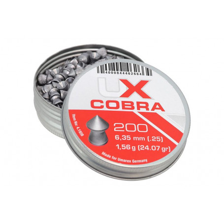 Plombs Cobra UX Tête pointue 6.35mm 1.56g Umarex