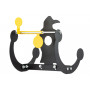 Cible mobile sur pivot corbeau pour calibre 4.5 mm