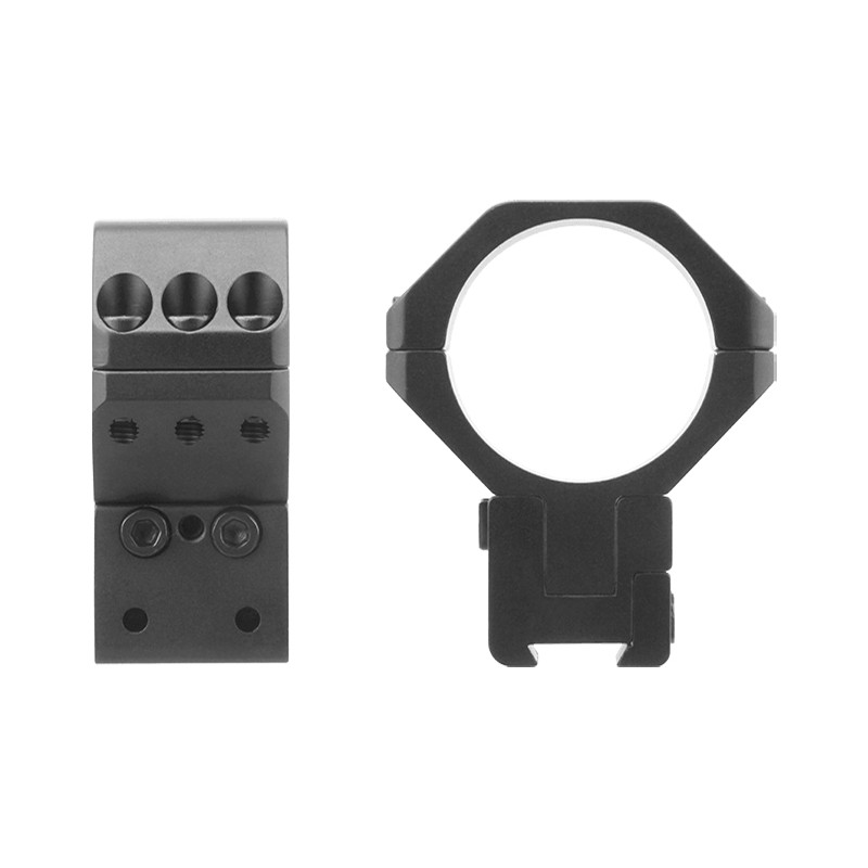 FOCUHUNTER Anneaux De Montage 30 Mm Télescope Monoculaire - Profil Moyen Aluminium Anodisé Noir - Rail 20 Mm