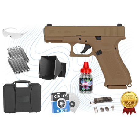 Pack Or Pistolet Glock 19 X cal BB 4.5 mm à culasse fixe Umarex