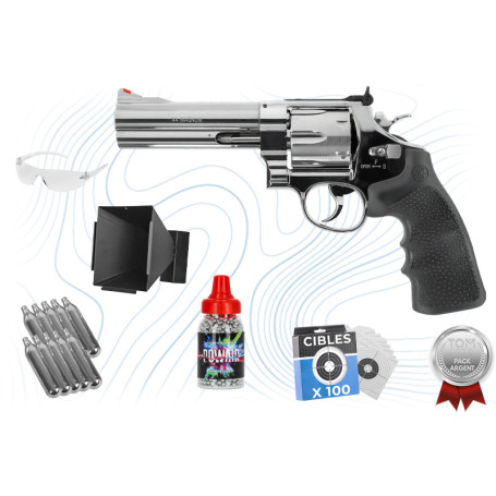 Pack Argent Revolver 629 5" CO2 Calibre 4,5mm Smith & Wesson