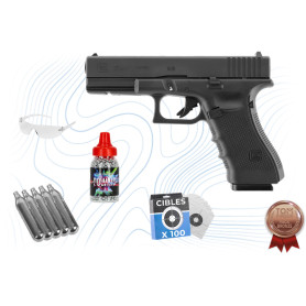 Pack Bronze Pistolet Glock 17 Gen 4 BBs 4.5 mm Umarex
