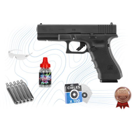 Pack Bronze Pistolet Glock 17 Gen 4 BBs 4.5 mm Umarex