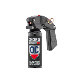 Bombe aérosol Gel Poivre PRO OC 100ML poignée Concorde Defender