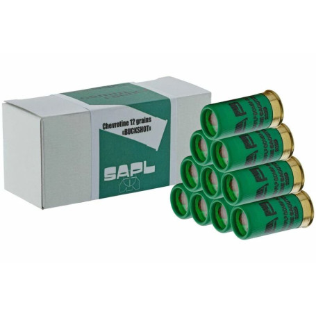 Boîte de 10 cartouches Mini Chevrotine 12/50 de chez SAPL