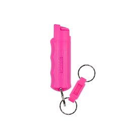 Bombe lacrymogène rose porte-clefs au Gel Poivre 16.2ML Sabre Red