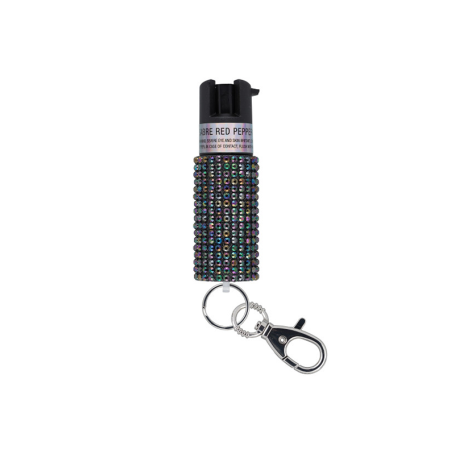 Bombe lacrymogène Strass porte-clefs au Gel Poivre 15ML Sabre Red