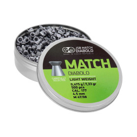 500 plombs Match Light Weight 4.49 mm 7.33 grains JSB