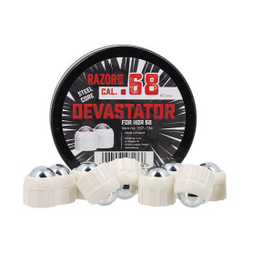 40 Billes acier Devastator .68 blanches de chez Razor Gun