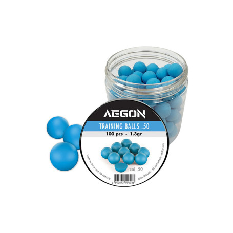 100 Billes entrainement Aegon bleues ou oranges selon arrivage calibre .50