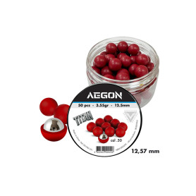 Boîte de 50 billes Titan .50 cœur acier Aegon