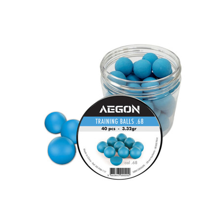 Billes entraînement Aegon .68 – 40 billes bleues ou oranges