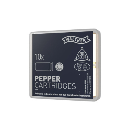 Cartouches poivre Walther 9 mm PAK – boîte de 10