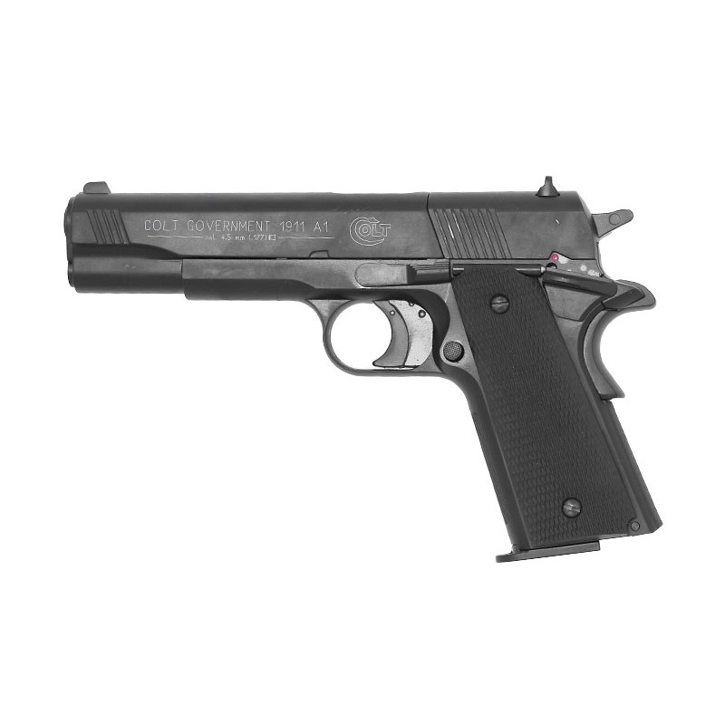 Pistolet Colt 1911 (M1911) Co2 Semi Auto Culasse Fixe - Noir