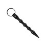 Kubotan rond 134mm noir Pointu Piranha PKB2