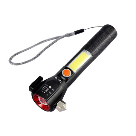 Lampe de poche rechargeable avec brise vitre 300 Lumens