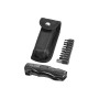 Couteau de survie pliant multifonctions 9 en 1 noir acier