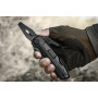 Couteau de survie pliant multifonctions 9 en 1 noir acier