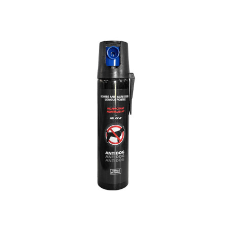 Bombe lacrymogène au Gel Poivre Antidog 75ml