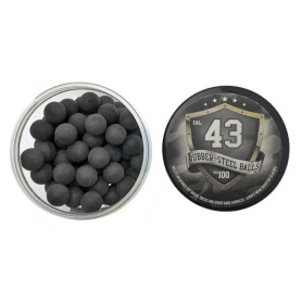 Lot de 100 billes caoutchouc métal calibre .43 Rubber Steel