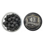 Lot de 100 billes caoutchouc métal calibre .43 Rubber Steel