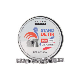 Boîte de 500 plombs plats Stand de Tir 4.5mm Elite Airgun