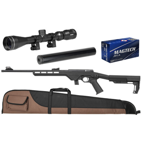 Pack Carabine .22LR TRAKR Citadel avec lunette et silencieux