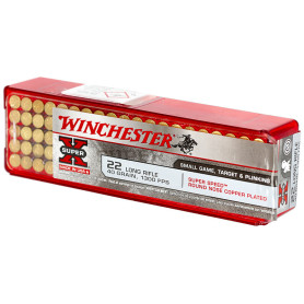 Cartouches .22LR Super-X Winchester 40gr Cuivrées | Tir Sportif