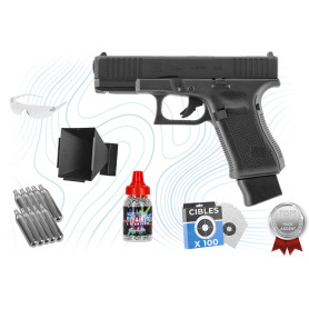 Pack Argent Pistolet Glock 19 Gen 5 MOS CO2 4.5mm BBs Umarex